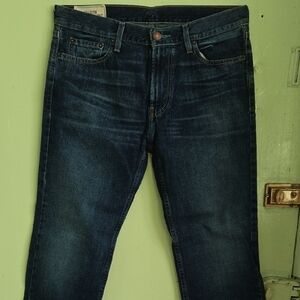 Hollister Men's Deep Indigo Straight Jeans